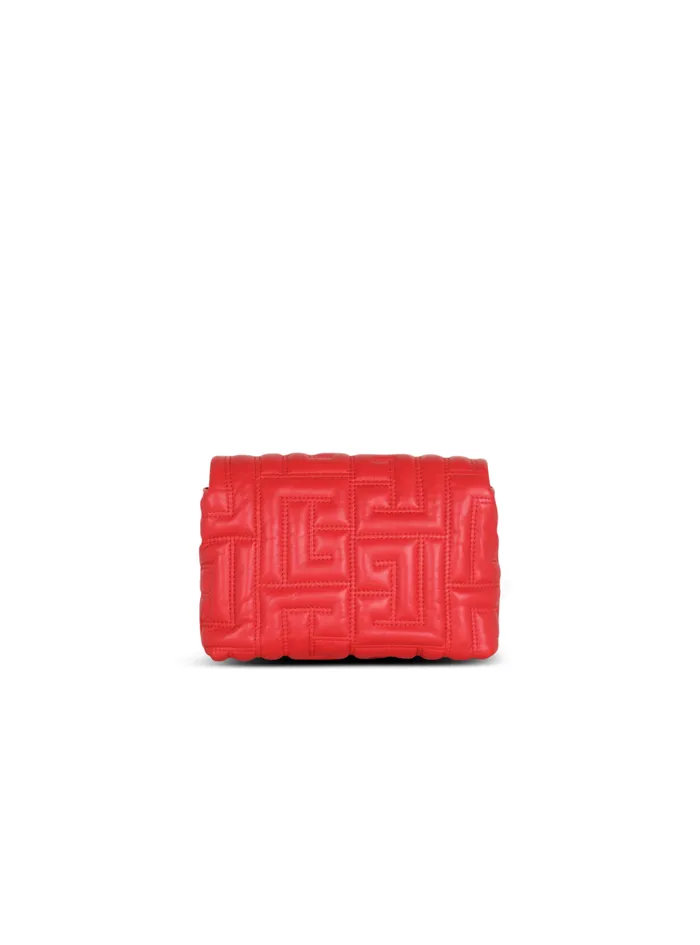 1945 Soft Mini Bag In Quilted Leather Red Women Balmain Crossbody Bags