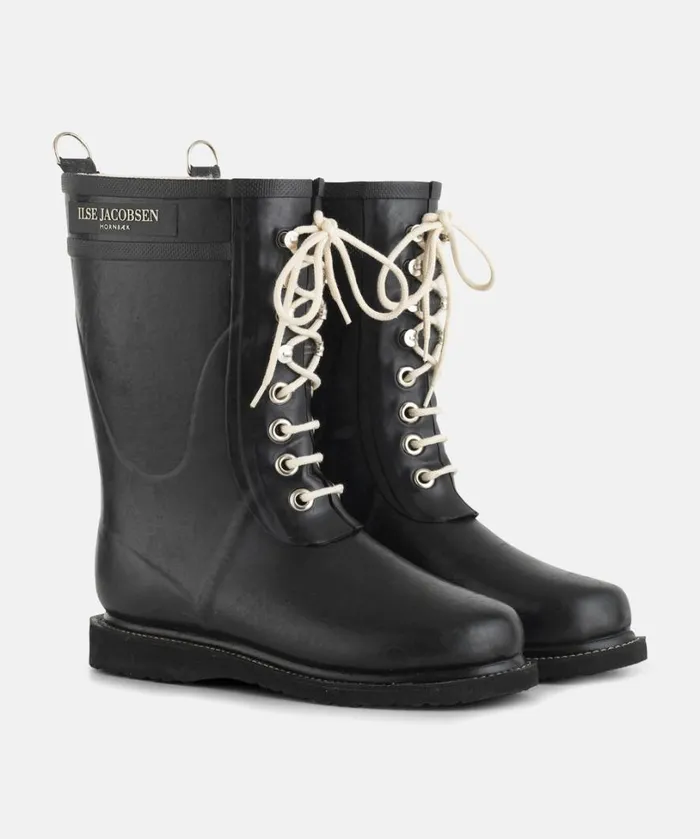34 Rubber Boots 8211 Black Rainboots Ilse Jacobsen Rainboots Medium