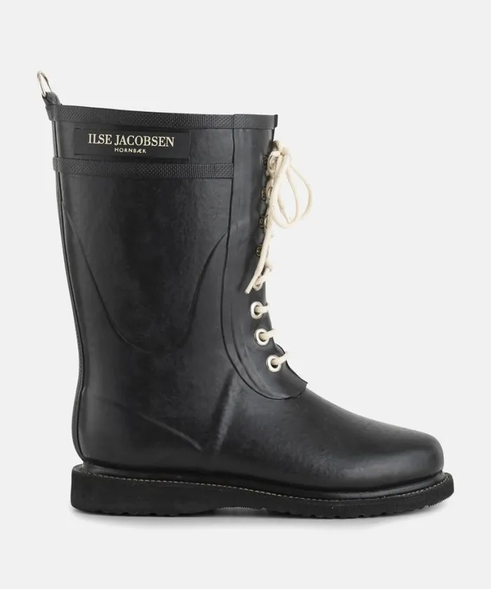 34 Rubber Boots 8211 Black Rainboots Ilse Jacobsen Rainboots Medium