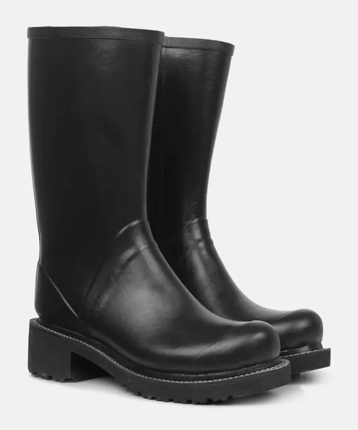 34 Rubber Boots With Zip 8211 Black Rainboots Ilse Jacobsen Rainboots Medium