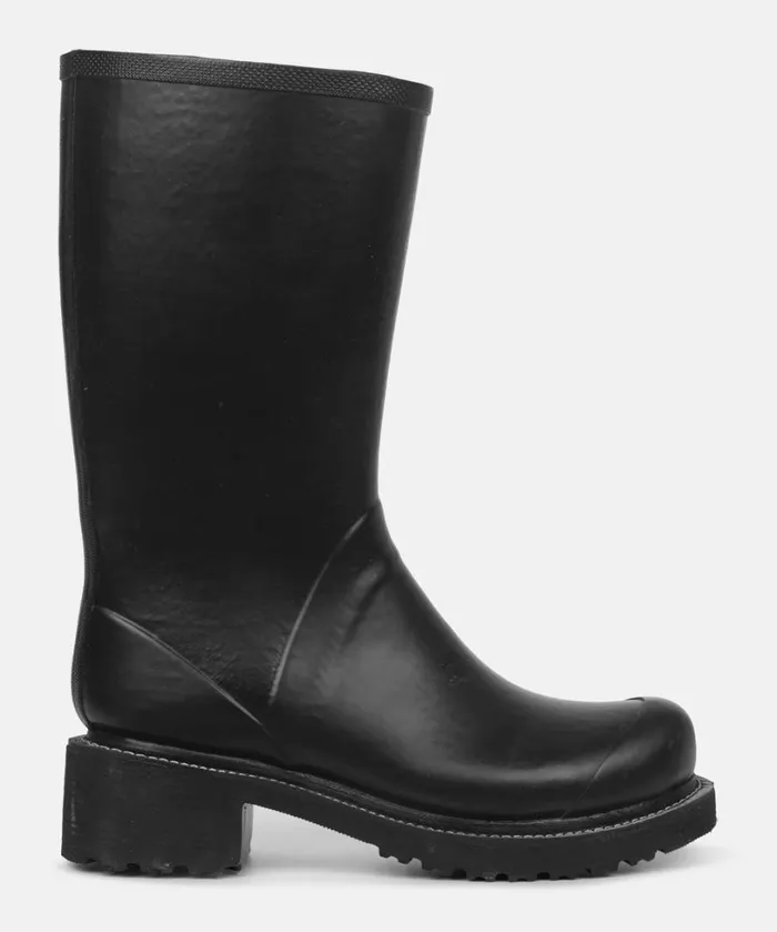 34 Rubber Boots With Zip 8211 Black Rainboots Ilse Jacobsen Rainboots Medium