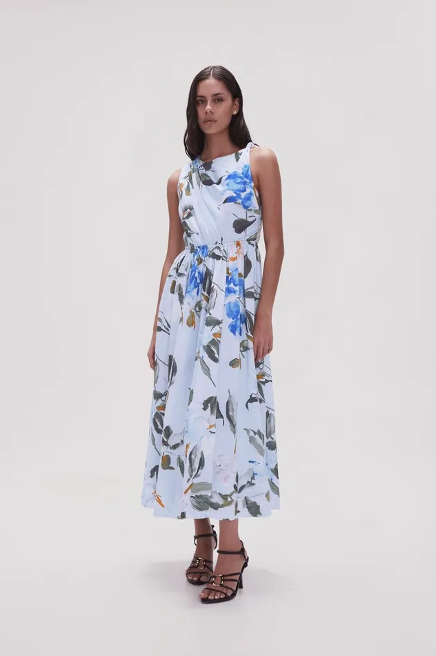 Abbey Twisted Midi Dress Divine Orchid Women Aje Bridesmaid Dresses