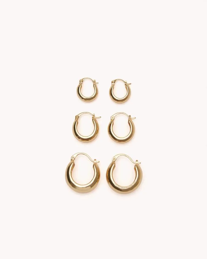 Accessories Billini Jewellery PALA GOLD PLATED EARRING 3PACK GOLD PLATED 18K