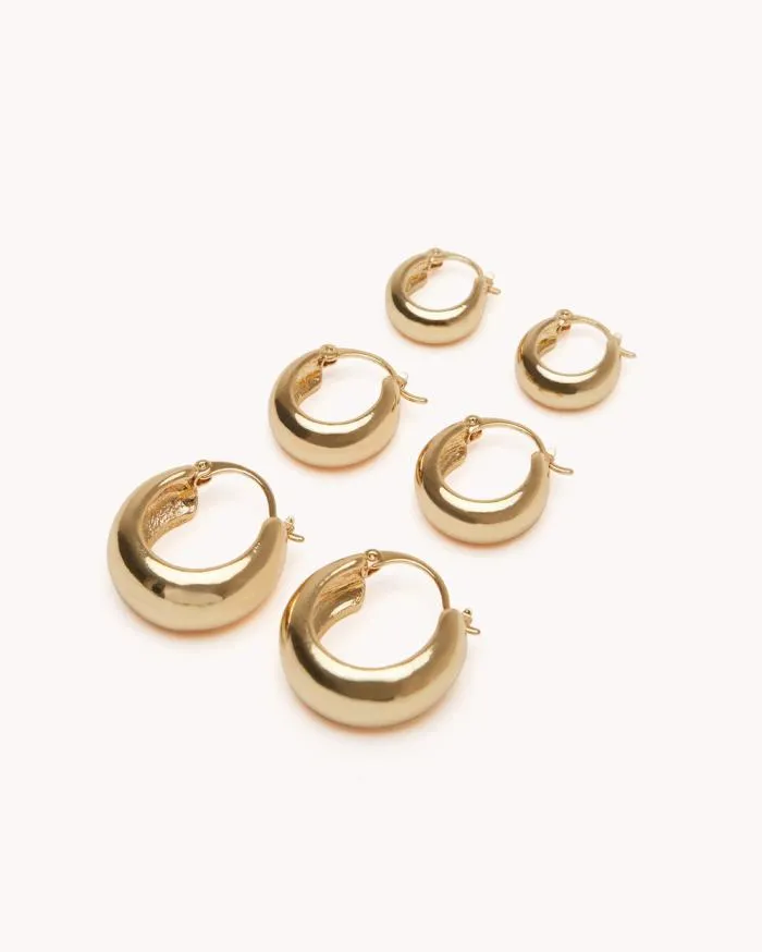Accessories Billini Jewellery PALA GOLD PLATED EARRING 3PACK GOLD PLATED 18K