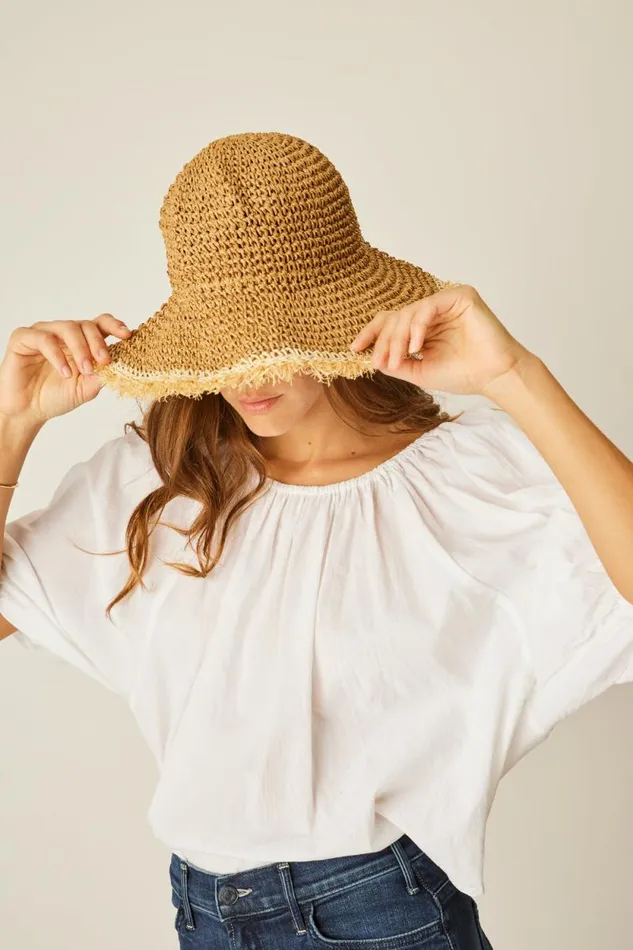 Accessories Shop Natalie Martin STRAW BUCKET HAT Black