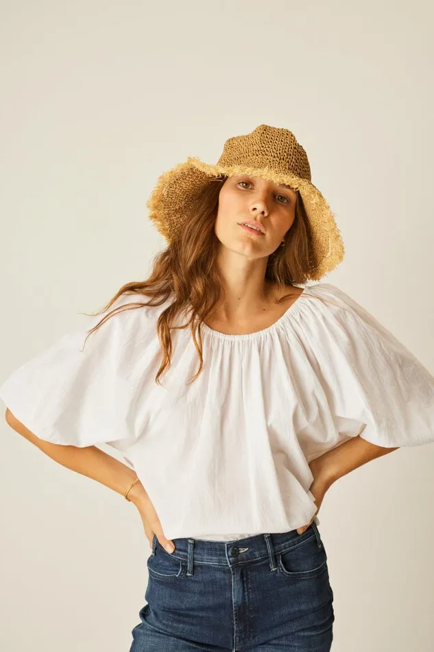 Accessories Shop Natalie Martin STRAW BUCKET HAT Black