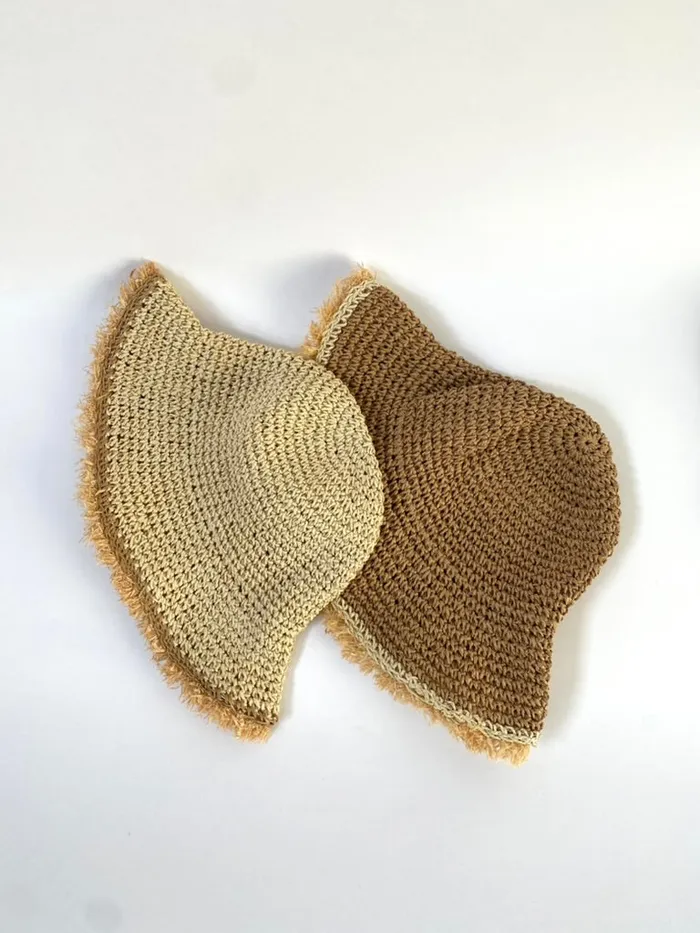 Accessories Shop Natalie Martin STRAW BUCKET HAT Black