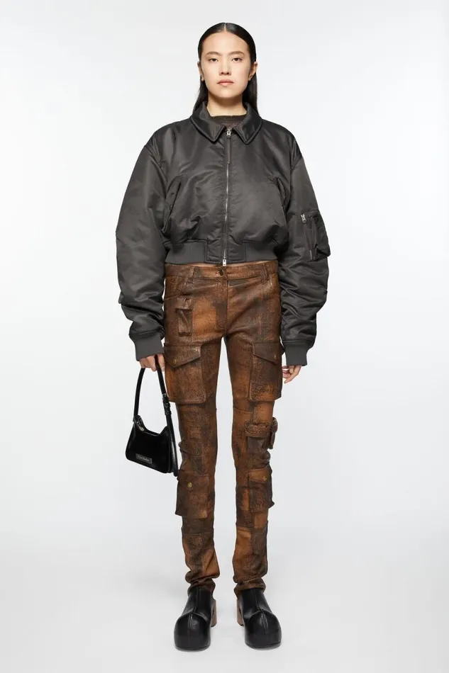 Acne Studios Bomber Jacket Anthracite Grey Women Outerwear