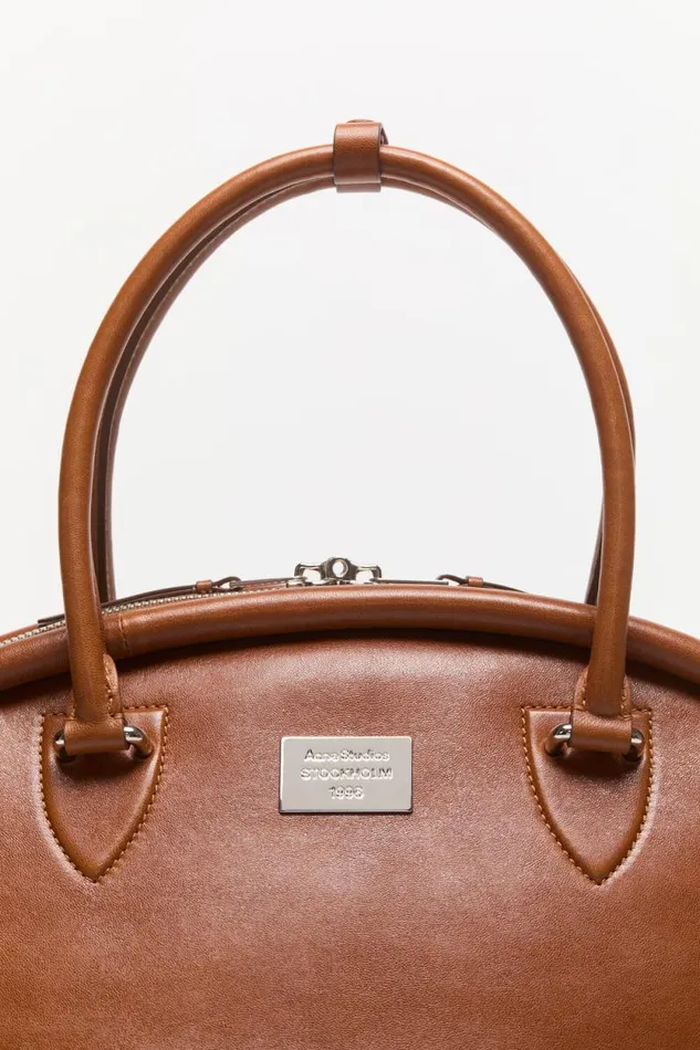 Acne Studios Bowlina Shoulder Bag Cognac Brown Women Bags Acne Studios Bowlina Shoulder Bag Cognac Brown Women Bags