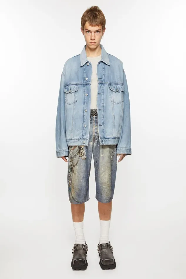 Acne Studios Denim Jacket 8211 Relaxed Fit Light Blue Men Outerwear