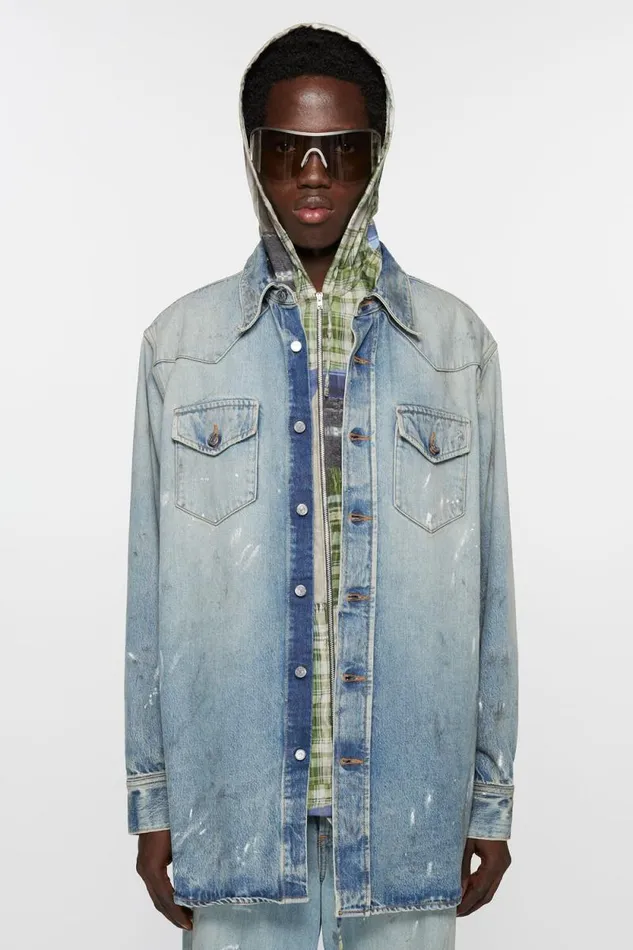 Acne Studios Denim Shirt 8211 Relaxed Fit Light Blue Women Shirts and Blouses