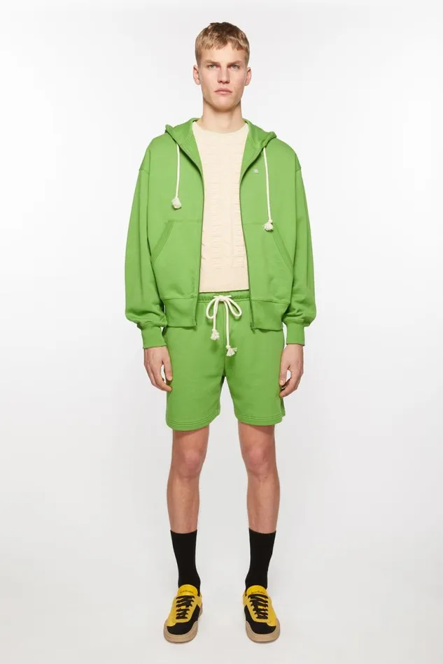 Acne Studios Fleece Shorts Herb Green Men Shorts