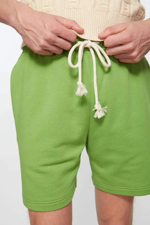 Acne Studios Fleece Shorts Herb Green Men Shorts