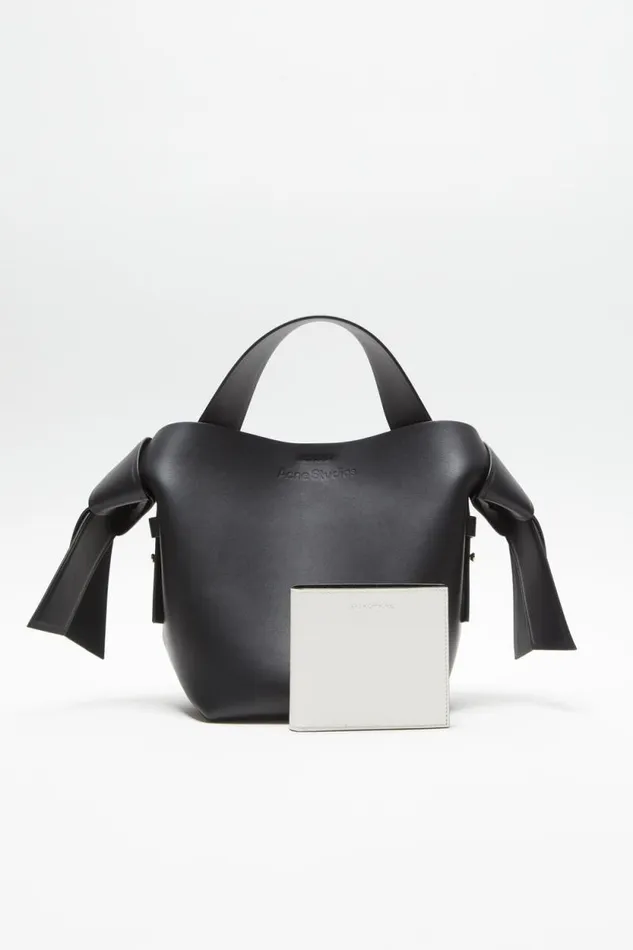 Acne Studios Folded Leather Wallet White Women Small Leather Goods