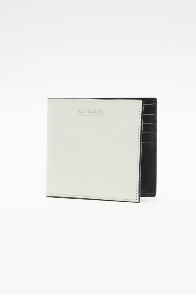 Acne Studios Folded Leather Wallet White Women Small Leather Goods