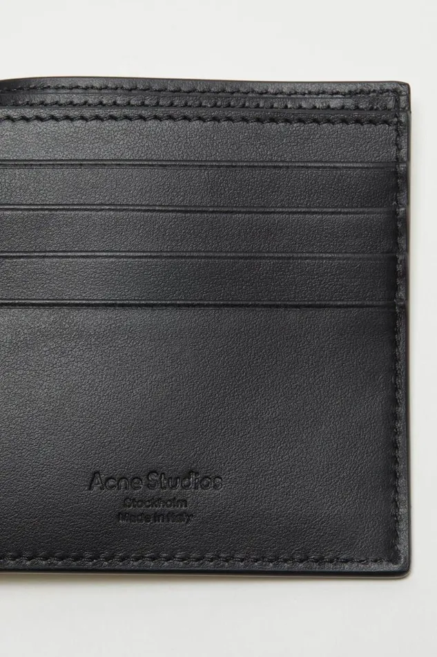 Acne Studios Folded Leather Wallet White Women Small Leather Goods