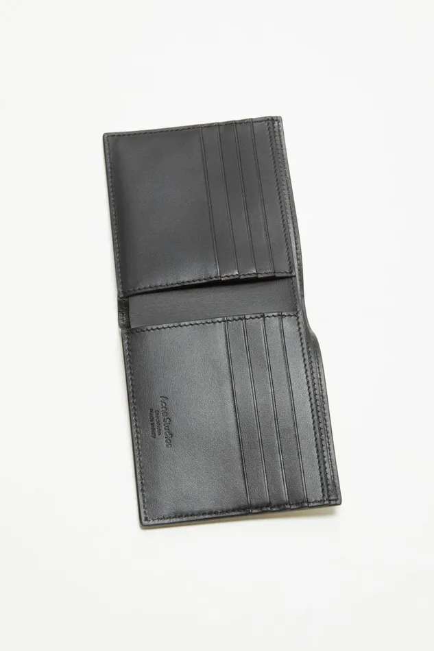 Acne Studios Folded Leather Wallet White Women Small Leather Goods