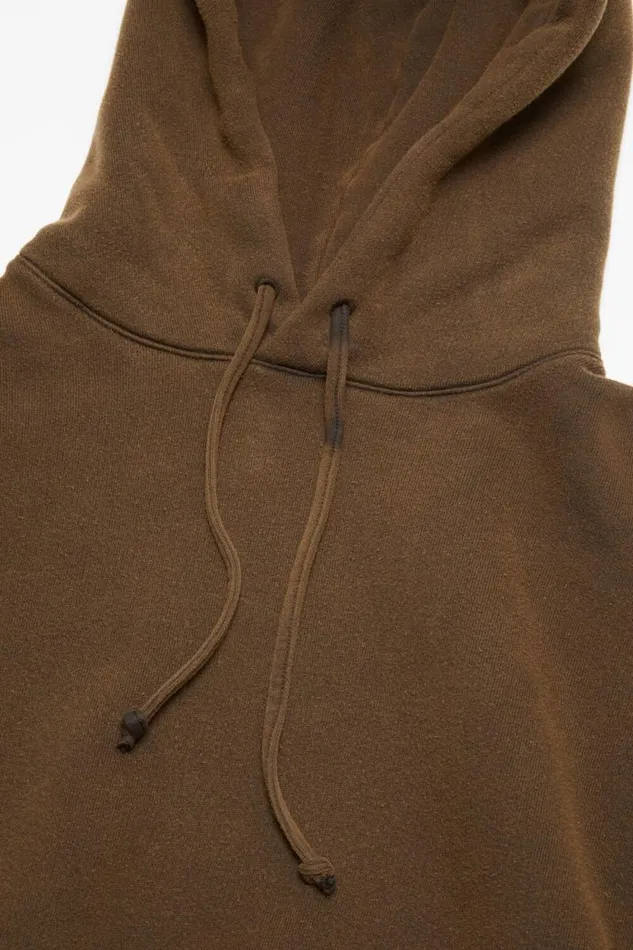 Acne Studios Hooded Sweater Logo Patch Chocolate Brown Men Sweatshirts