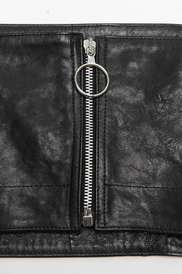 Acne Studios Leather Bustier Top Black Women Shirts and Blouses Acne Studios Leather Bustier Top Black Women Shirts and Blouses