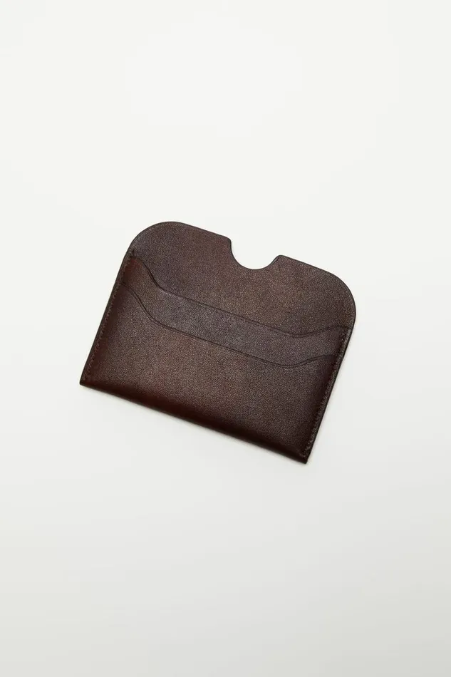 Acne Studios Leather Card Holder Dark Brown Women Small Leather Goods Acne Studios Leather Card Holder Dark Brown Women Small Leather Goods