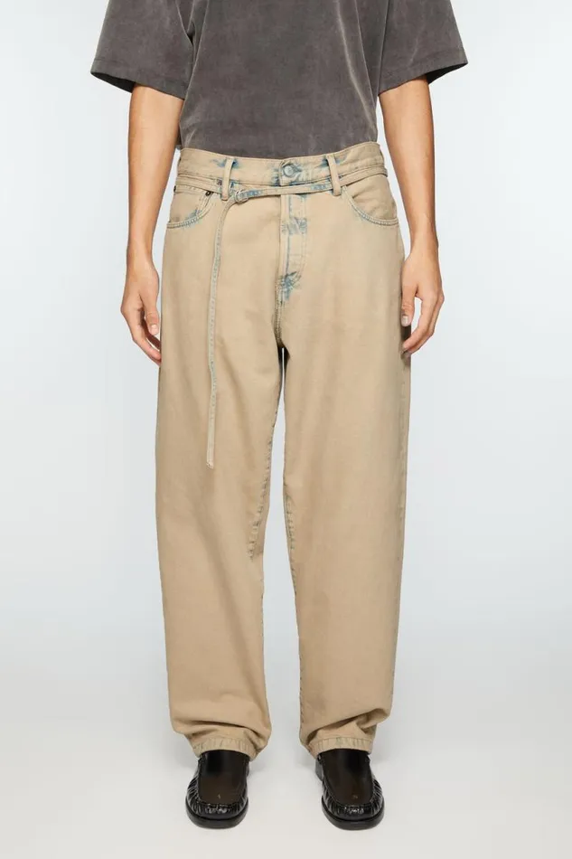 Acne Studios Loose Fit Jeans 8211 1991 Toj Light Sand Women Jeans