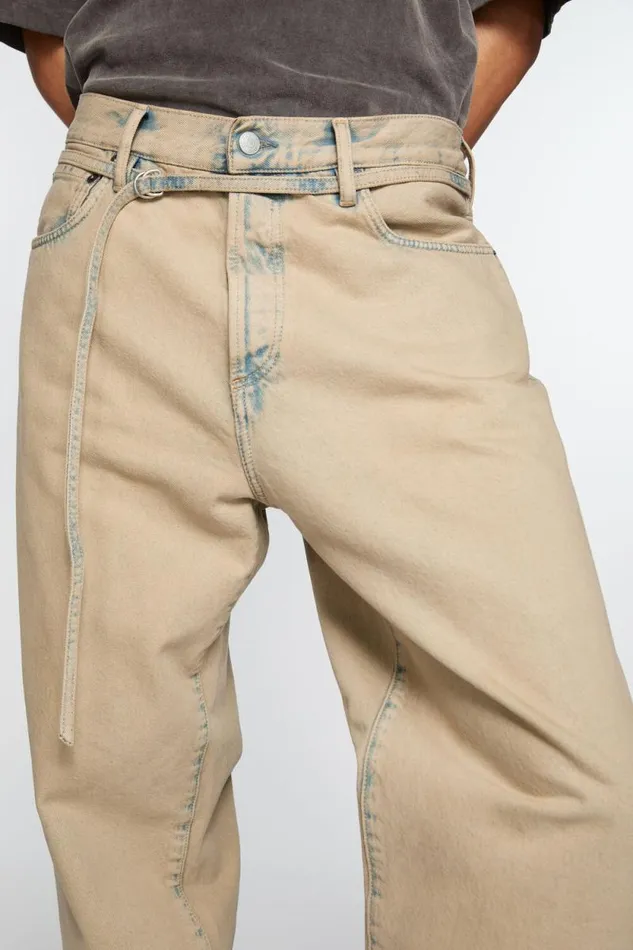 Acne Studios Loose Fit Jeans 8211 1991 Toj Light Sand Women Jeans