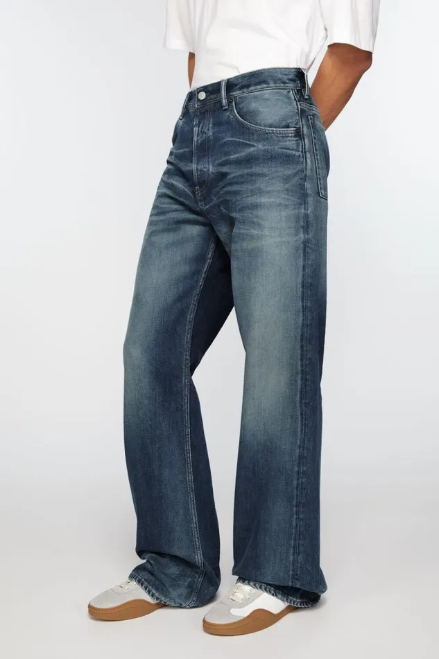 Acne Studios Loose Fit Jeans 8211 2021M Mid Blue Men Jeans Acne Studios Loose Fit Jeans 8211 2021M Mid Blue Men Jeans