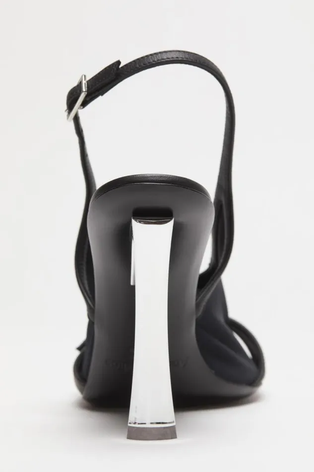 Acne Studios Mesh Slingback Heels Black Women Shoes