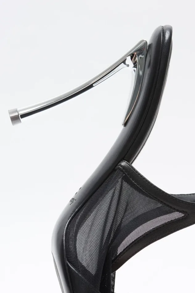 Acne Studios Mesh Slingback Heels Black Women Shoes