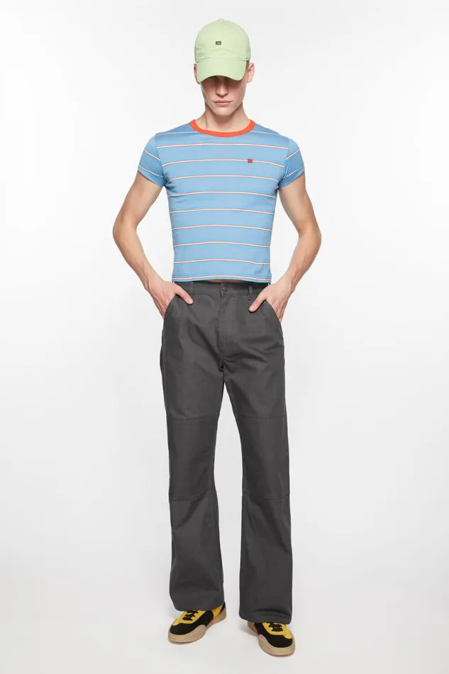 Acne Studios Patch Canvas Trousers Dark Grey Women Trousers Acne Studios Patch Canvas Trousers Dark Grey Women Trousers