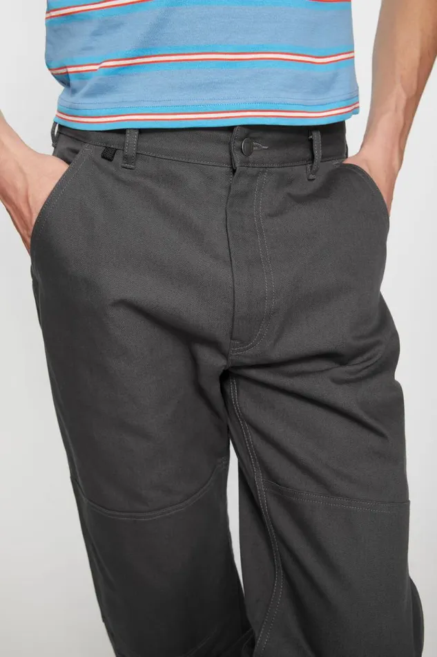 Acne Studios Patch Canvas Trousers Dark Grey Women Trousers Acne Studios Patch Canvas Trousers Dark Grey Women Trousers