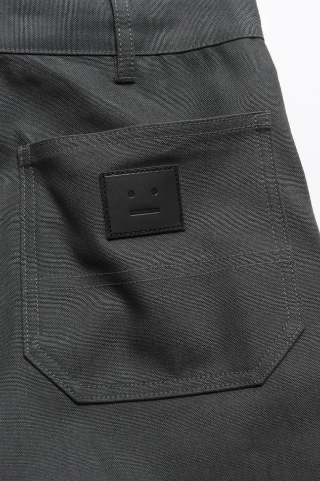 Acne Studios Patch Canvas Trousers Dark Grey Women Trousers Acne Studios Patch Canvas Trousers Dark Grey Women Trousers