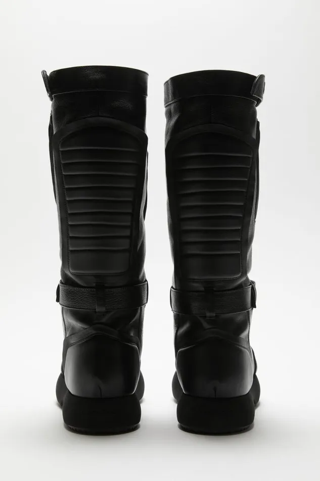 Acne Studios Patchwork Leather Boots Black Women Shoes Acne Studios Patchwork Leather Boots Black Women Shoes
