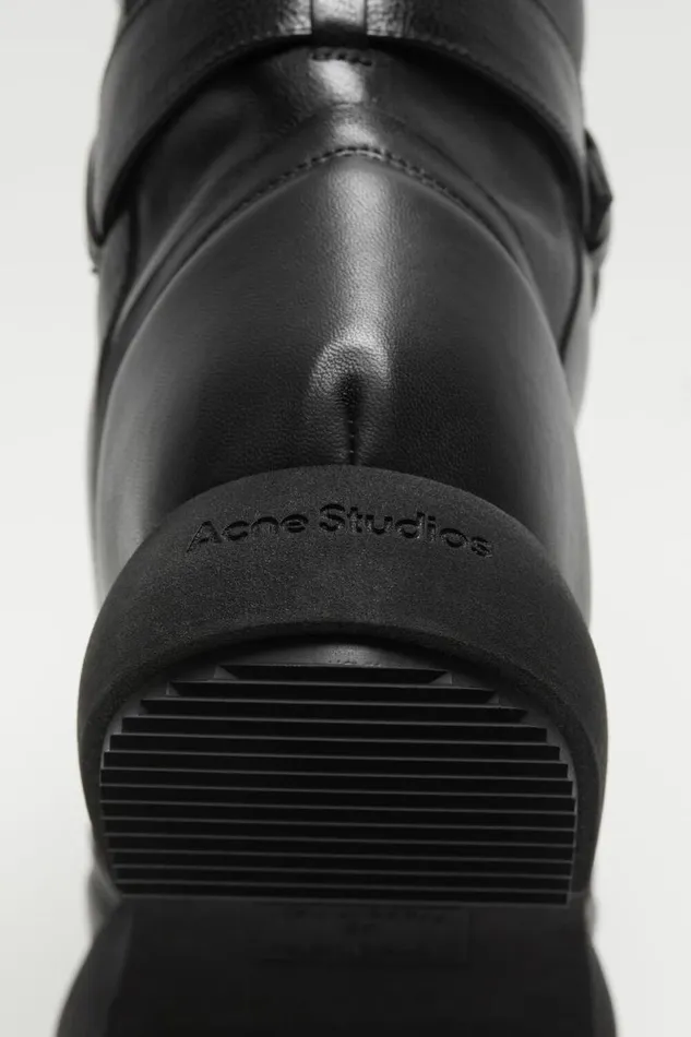 Acne Studios Patchwork Leather Boots Black Women Shoes Acne Studios Patchwork Leather Boots Black Women Shoes