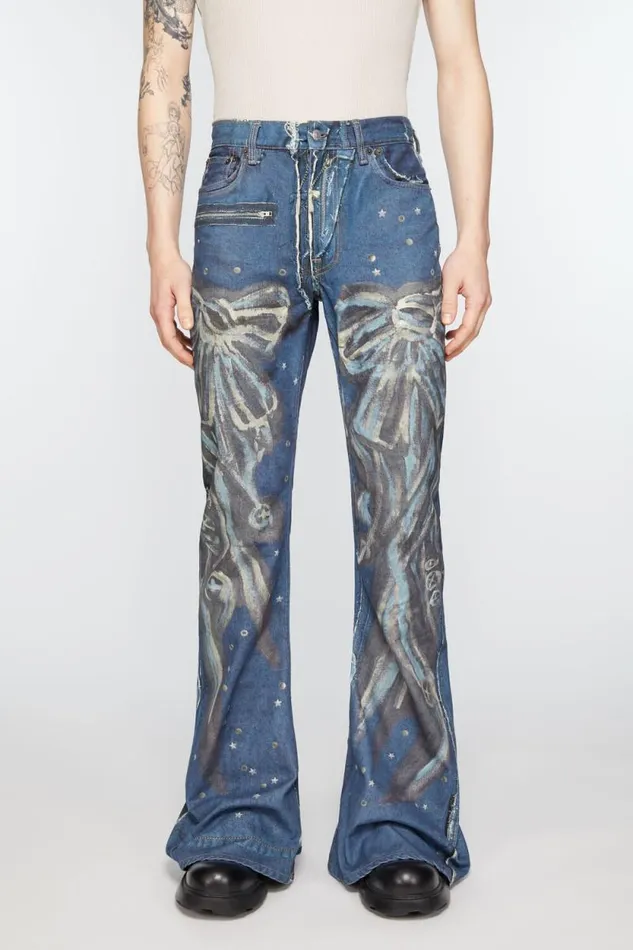 Acne Studios Regular Fit Jeans 8211 2024M Mid Blue Men Jeans Acne Studios Regular Fit Jeans 8211 2024M Mid Blue Men Jeans