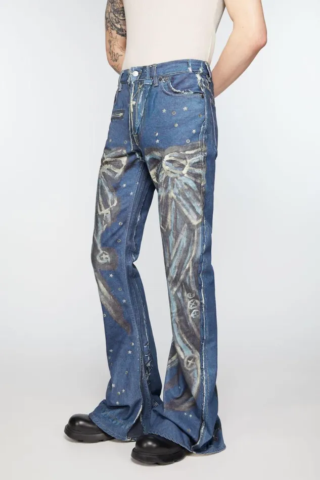 Acne Studios Regular Fit Jeans 8211 2024M Mid Blue Men Jeans Acne Studios Regular Fit Jeans 8211 2024M Mid Blue Men Jeans