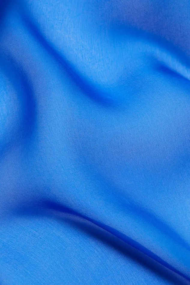 Acne Studios Silk Scarf Electric Blue Women Scarves