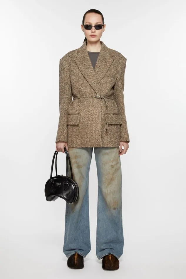 Acne Studios Singlebreasted Jacket Brownbeige Women Suit Jackets