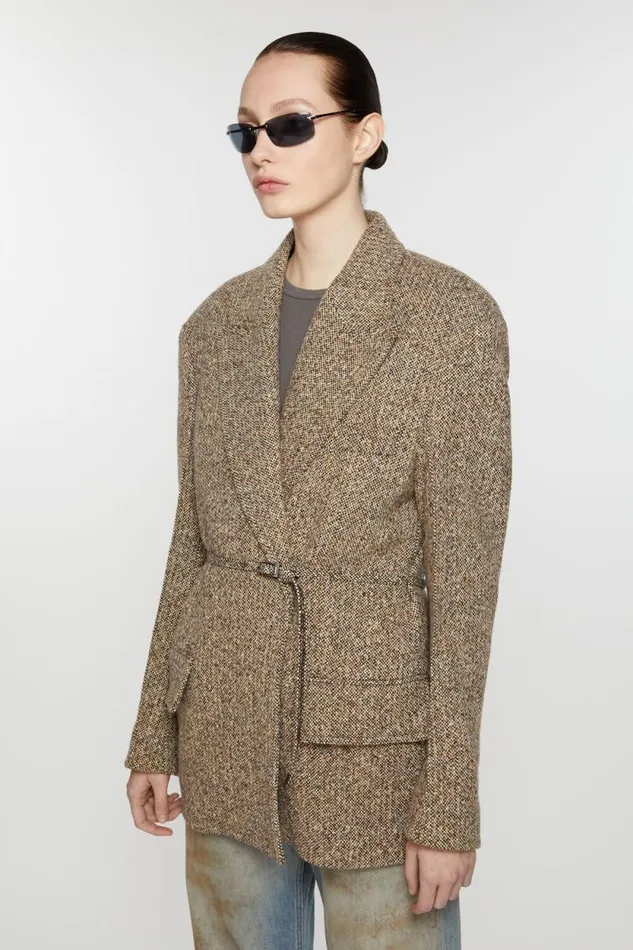 Acne Studios Singlebreasted Jacket Brownbeige Women Suit Jackets Acne Studios Singlebreasted Jacket Brownbeige Women Suit Jackets