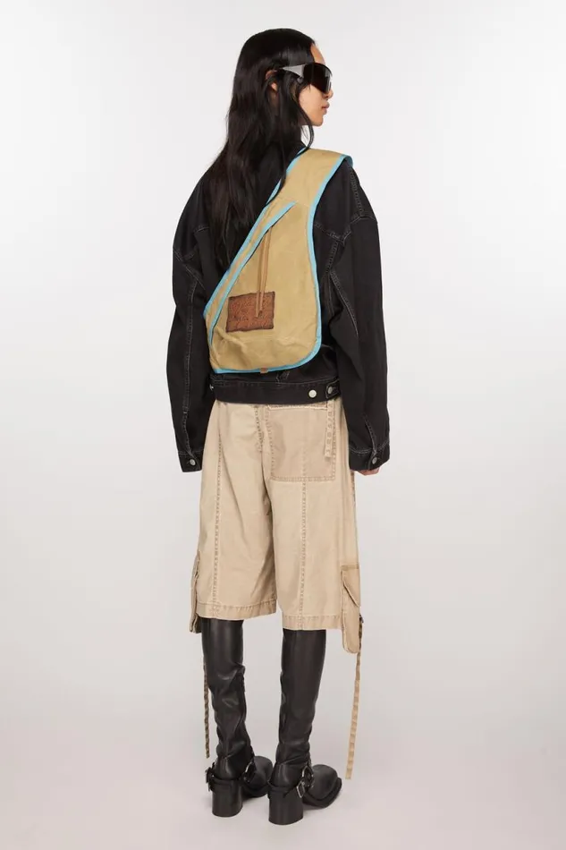 Acne Studios Sling Backpack Beigeblue Men Bags Acne Studios Sling Backpack Beigeblue Men Bags