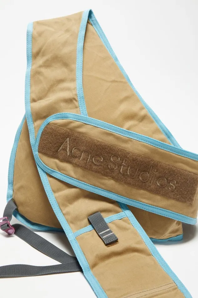 Acne Studios Sling Backpack Beigeblue Men Bags Acne Studios Sling Backpack Beigeblue Men Bags