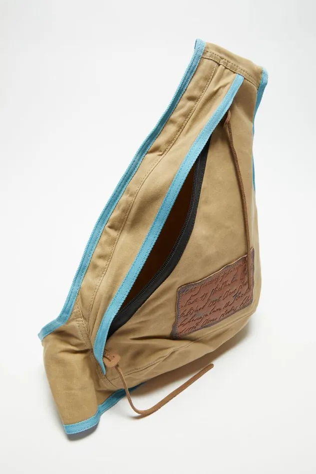 Acne Studios Sling Backpack Beigeblue Men Bags Acne Studios Sling Backpack Beigeblue Men Bags