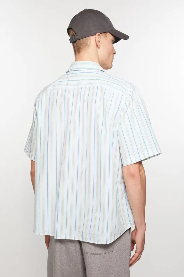 Acne Studios Stripe Buttonup Shirt Bluegreen Men Shirts Acne Studios Stripe Buttonup Shirt Bluegreen Men Shirts