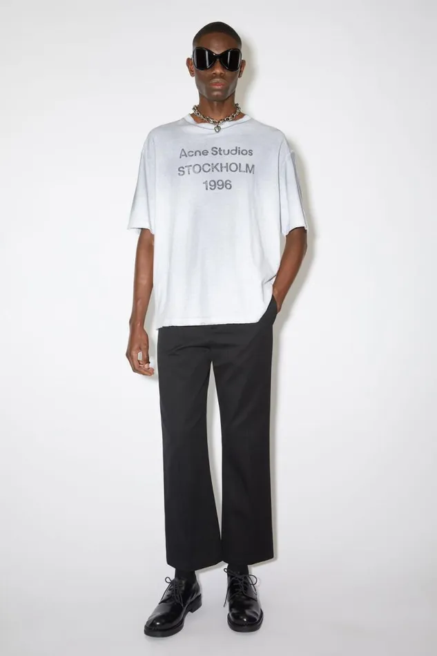 Acne Studios Twill Trousers Black Men Trousers