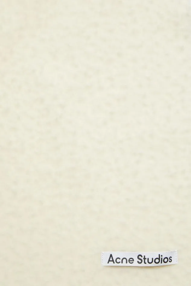 Acne Studios Wool Fringe Scarf Warm White Men Scarves
