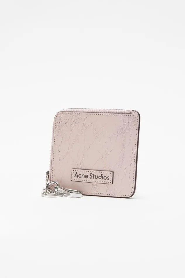 Acne Studios Zip Leather Wallet Pastel Pink Women Small Leather Goods Acne Studios Zip Leather Wallet Pastel Pink Women Small Leather Goods