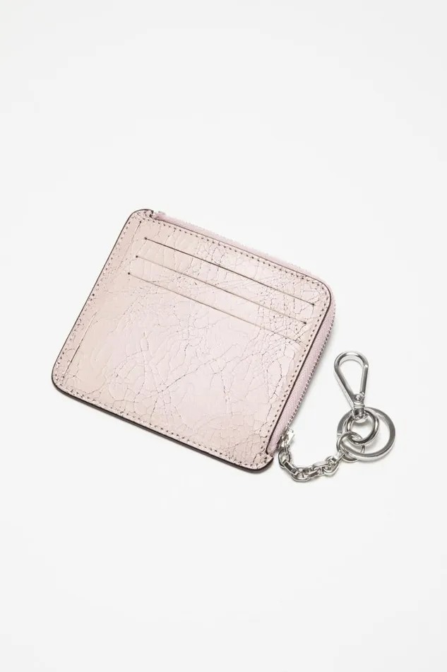 Acne Studios Zip Leather Wallet Pastel Pink Women Small Leather Goods Acne Studios Zip Leather Wallet Pastel Pink Women Small Leather Goods