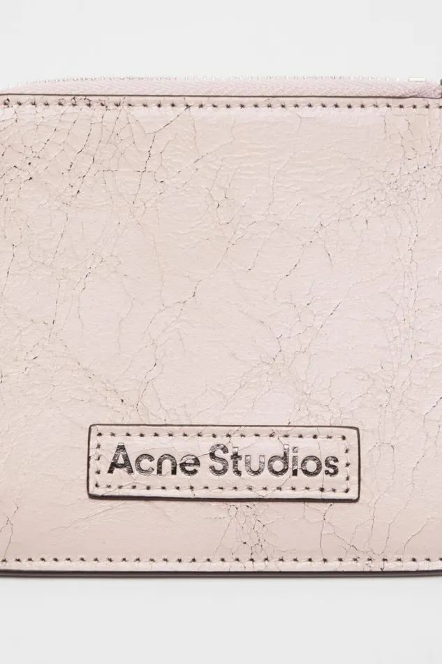 Acne Studios Zip Leather Wallet Pastel Pink Women Small Leather Goods Acne Studios Zip Leather Wallet Pastel Pink Women Small Leather Goods