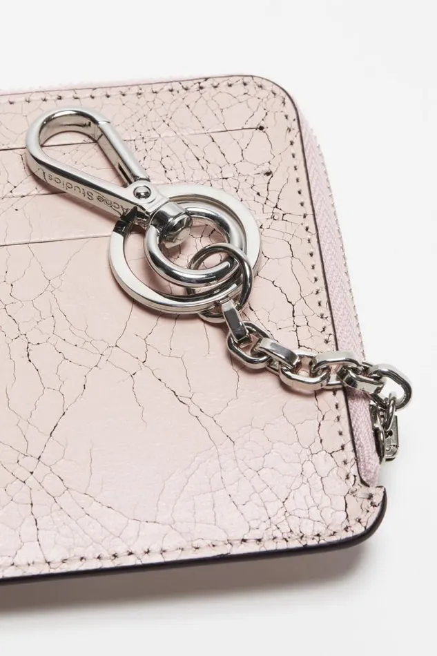 Acne Studios Zip Leather Wallet Pastel Pink Women Small Leather Goods Acne Studios Zip Leather Wallet Pastel Pink Women Small Leather Goods