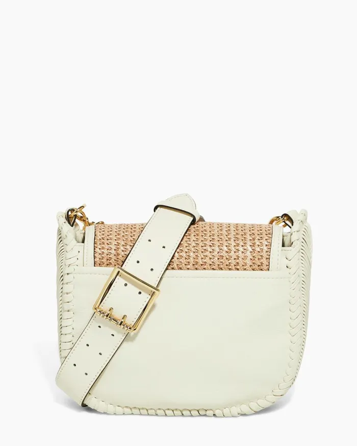 Aimee Kestenberg Crossbody Bags Women All For Love Saddle Crossbody Raffia With Vanilla Ice